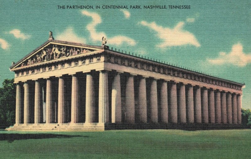 Vintage Postcard The Parthenon Building Centennial Park Nashville Tennessee TN