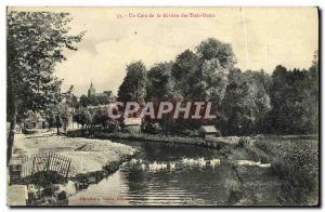 Old Postcard Uncoin the river three doms