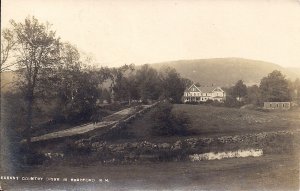 RPPC Bradford NH, Country Drive, Horse & Buggy, Farm House, Brook, 1914 Postmark
