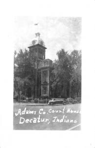 Decatur Indiana Adams Court House Real Photo Vintage Postcard K100158