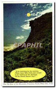 Old Postcard Old Man of the Mountain Franconia Notch White mountains