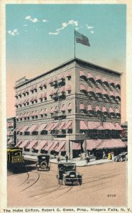 USA Hotel Clifton Robert C. Owen Prop Niagara Falls Vintage Postcard 07.53