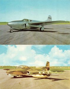 Military Aircraft   CESSNA YA-37A & BELL P-59B Airacomet Fighter  *2*  Postcards