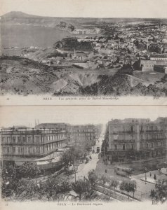 Oran Boulevard Diebel Mourdjadjo 2x Old Algeria Postcard s