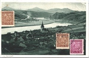 Czech Republic Elbtal Gross Czernosek Velké Žernoseky Vintage Postcard 03.18