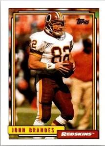 1992 Topps Football Card Brad Edwards Washington Redskins sk 21426