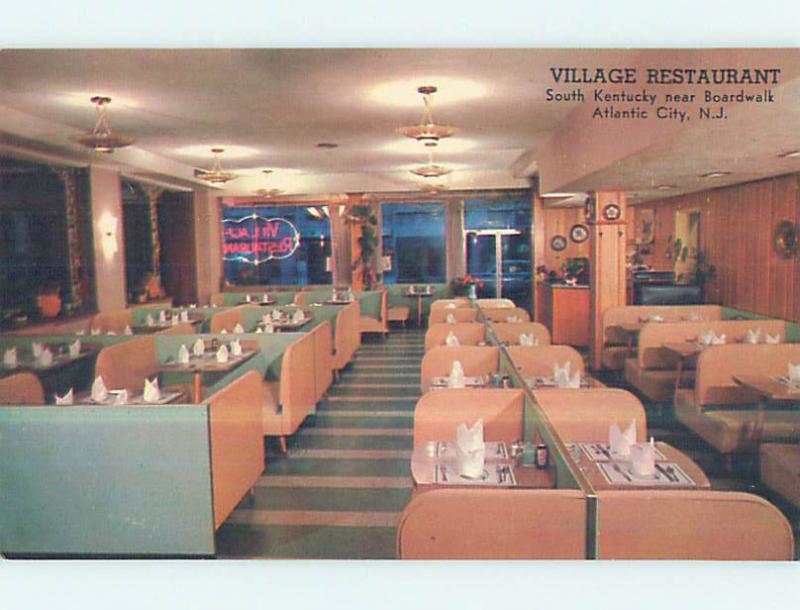 Unused Pre-1980 VILLAGE RESTAURANT Atlantic City New Jersey NJ p5962