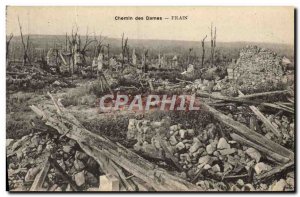 Old Postcard Chemin Des Dames Army Filain