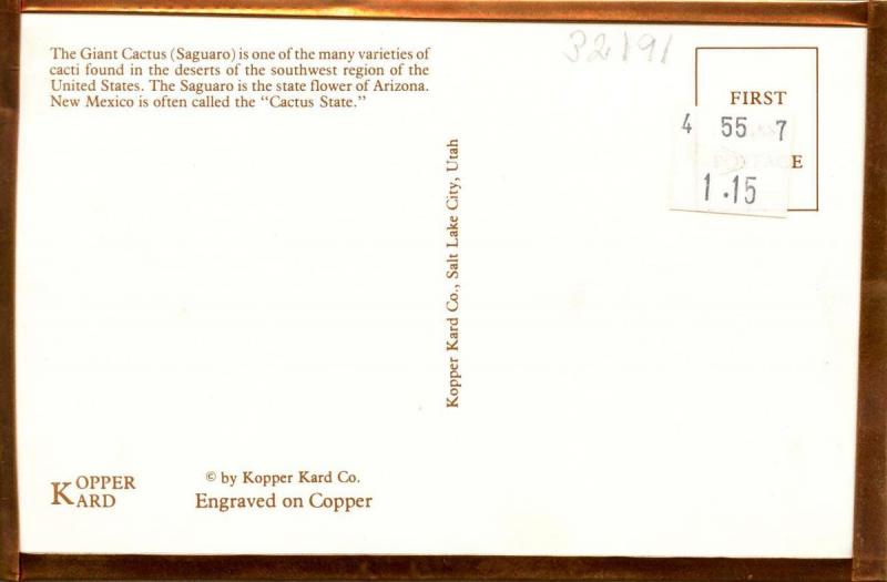 Kopper Kard - Giant Saguaro Cactus