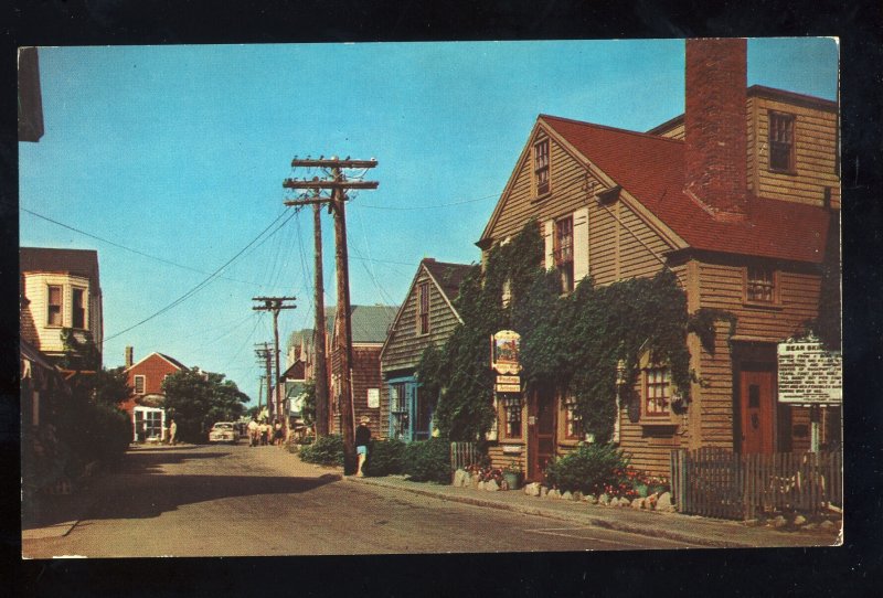 Rockport, Massachusetts/MA Postcard, Bearskin Neck, 1950's Car