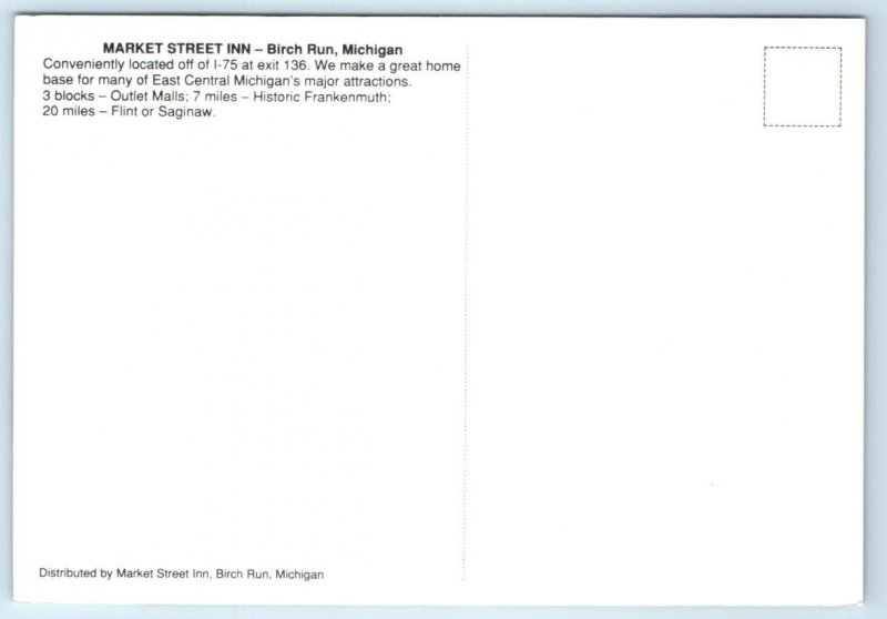 BIRCH RUN, Michigan MI ~ Roadside MARKET STREET INN Restaurant 4x6 Postcard