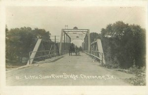 Cherokee Iowa Little Sioux Bridge 1917 Truss Girder Bridge Photo Postcard 3732