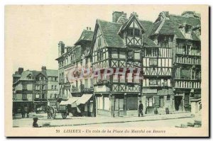 Old Postcard Lisieux A corner of the Place du Marche au Beurre