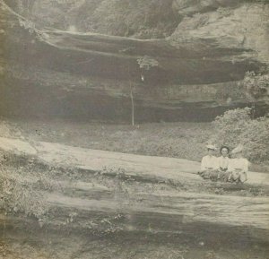 Starved Rock State Park Illinois RPPC Photo Amboy Postmark 1909 Postcard 