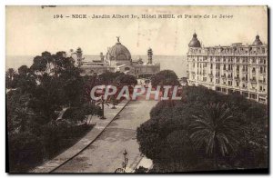 Old Postcard Nice Albert 1st Gardens Hotel Ruhl and Palais De La Jetee