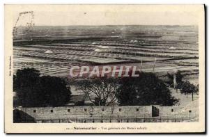 Old Postcard General view of Noirmoutier salt marshes