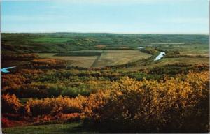 Battle River Valley Alberta AB Alta c1988 Vintage Postcard D39