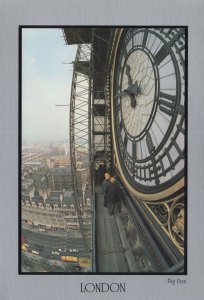 Big Ben Being Repaired London Clock Maintenance Postcard