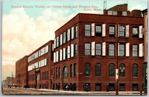 1912 Generic Electric Works Centre & Western Lynn Massachusetts Posted Postcard