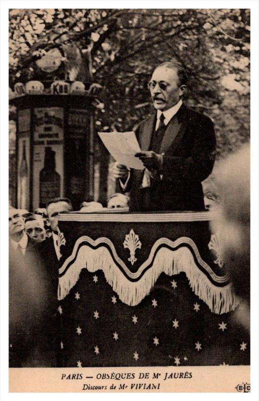 19235 Funeral  Events  of Jean Jaures 1914   Speech