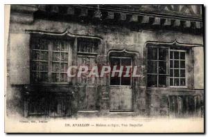 Postcard Old House Avallon ancient Street Boquillot