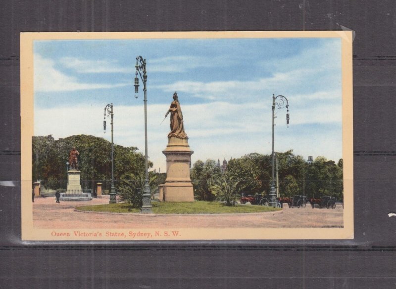 NEW SOUTH WALES, SYDNEY, QUEEN VICTORIA'S STATUE, c1910 ppc., unused.