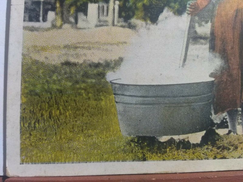 VTG Postcard, wash day in Dixie .Haines City, Louisiana