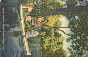 FL-SILVER SPRINGS-SEMINOLE INDIANS-CANOE-EARLY-T66707