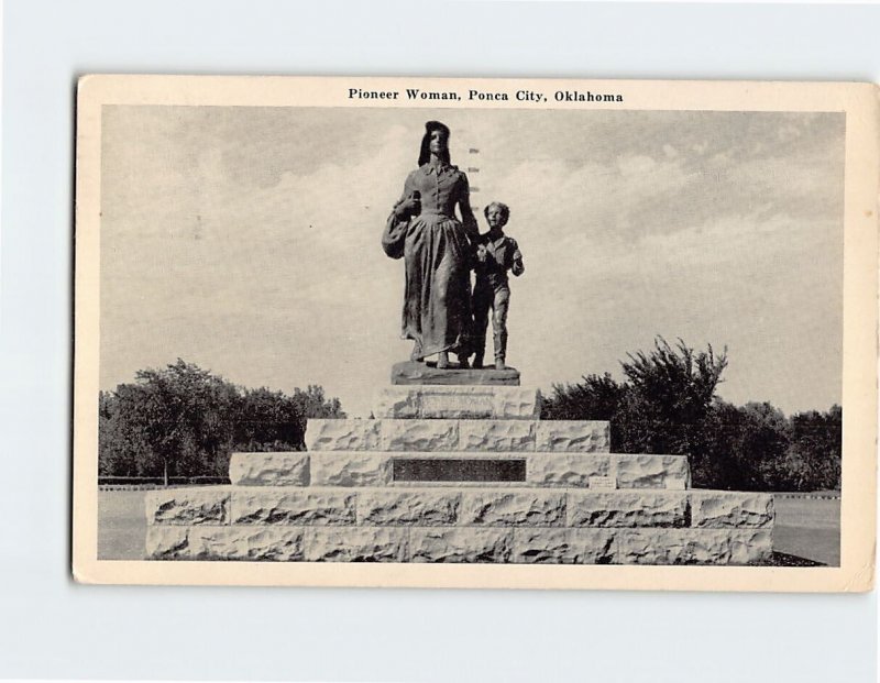 Postcard Pioneer Woman Ponca City Oklahoma USA