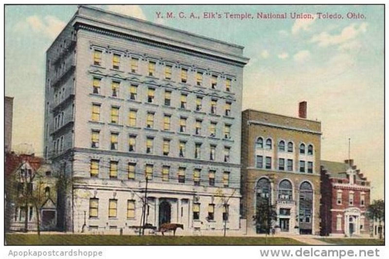 Ohio Toledo Y M C A Elks Temple &  National Union Bank 1909