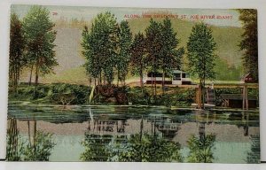 Idaho Along the Shadowy St. Joe River c1910 Postcard H4