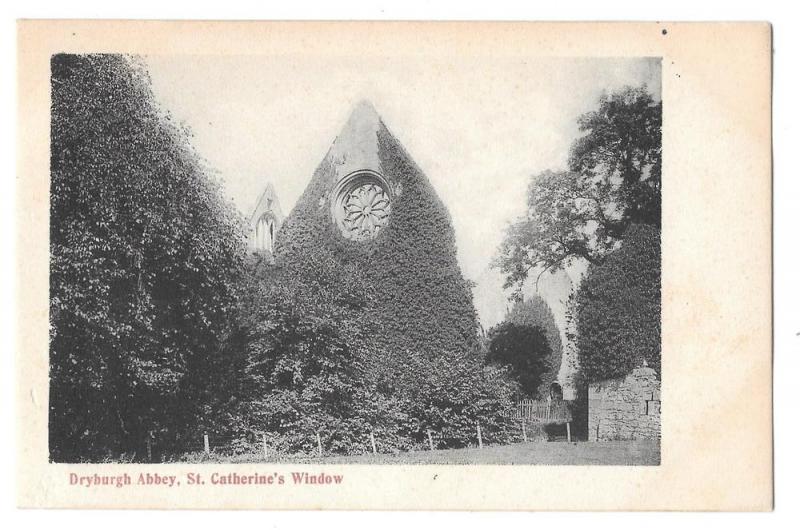 Scotland Dryburgh Abbey St Catherines Window GWW Postcard