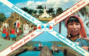 Panama Greetings From The Crossroads of the World Postcard 08.43