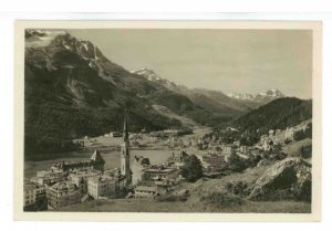 Switzerland - St. Moritz-Bad & Dorf. Bird's Eye View  RPPC