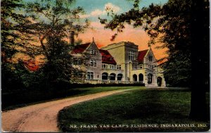Postcard Mr. Frank Van Camp's Residence in Indianapolis, Indiana~131315 