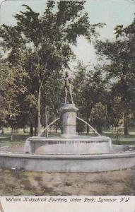 New York Syracuse William Kirkpatrick Fountain Union Park