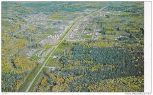 Aerial View, Colorful Trees and Distribution Centre at Fort Nelson, British C...