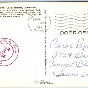 1984 Breda, IA Purple USPO Post Office Cancel Postcard Iowa Postal History A266