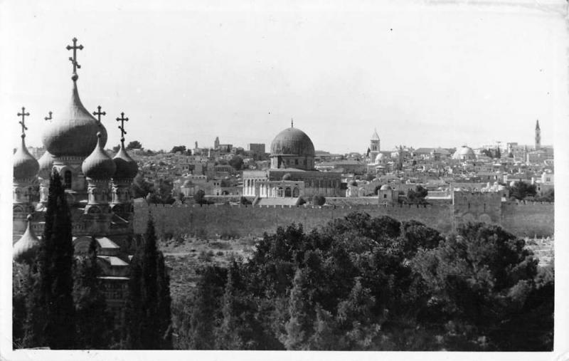 Jerusalem Israel General View Of City Real Photo Antique Postcard K10020