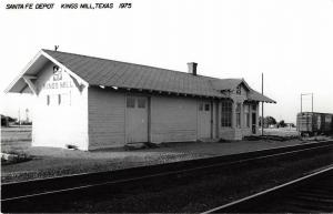 Kings Mill Texas Santa Fe Depot Real Photo Reproduction Vintage Postcard J15088