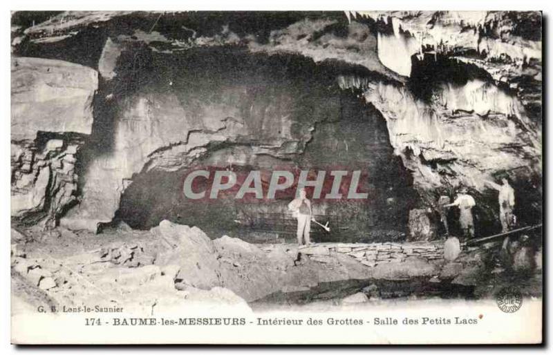 Old Postcard Baume Les Messieurs Caves Interior Salle Des Petis Lakes