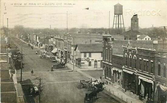 MN, Sleepy Eye, Minnesota, Main Street, RPPC