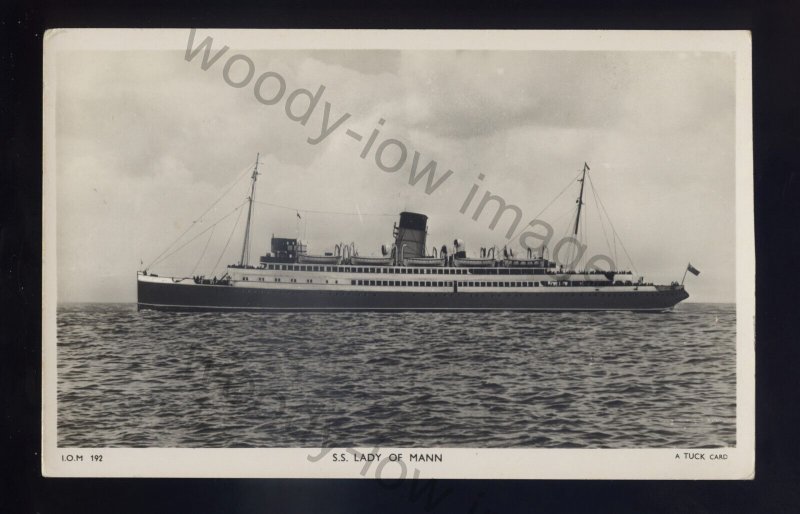 f2162 - Isle of Man Ferry - Lady of Mann - Tuck's postcard