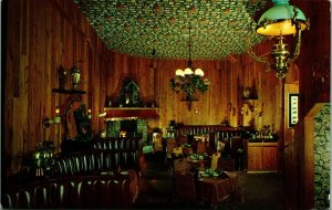 Interior Owl and Turtle Restaurant San Francisco CA UNP Chrome Postcard A2