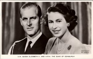 UK H.M. Queen Elizabeth II and The Duke of Edinburgh Photo by Baron Postcard Z6