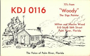 QSL Radio Card From Palm River Florida KDJ 0116