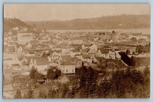 c1910's Birds Eye View Houses Marshfield Oregon OR RPPC Photo Antique Postcard
