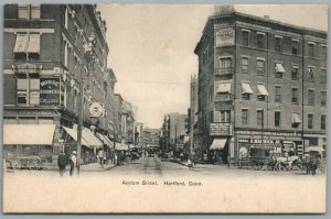 HARTFORD CT ASYLUM STREET ANTIQUE POSTCARD