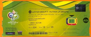 C2341 - Old FOOTBALL MATCH TICKET - 2006 GERMANY VS SWEDEN-