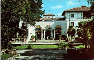 Florida Miami Aerial View Vizcaya The James Deering Main Entrance To Palace